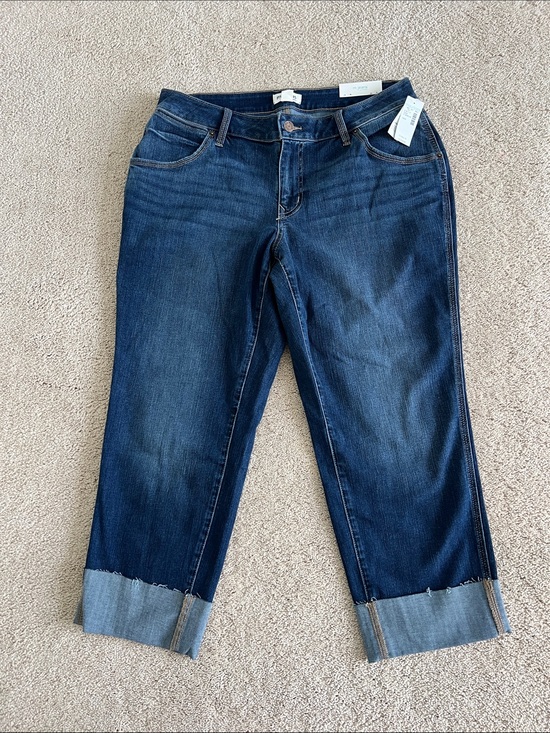 Maurices Denim - Maurices Cropped Cuffed Jeans 14W High Rise Super Stretch Curvy Fit